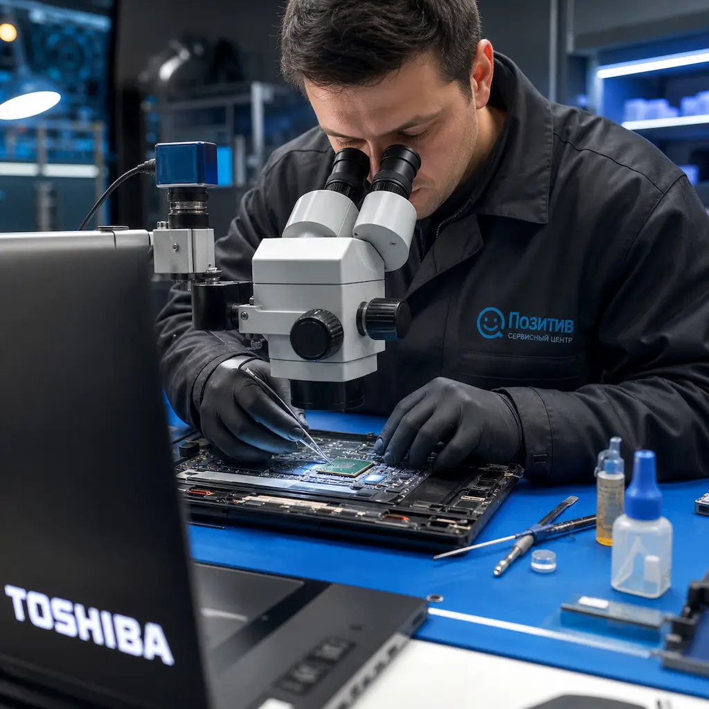 Замена видеокарты ноутбука Toshiba в Прокопьевске